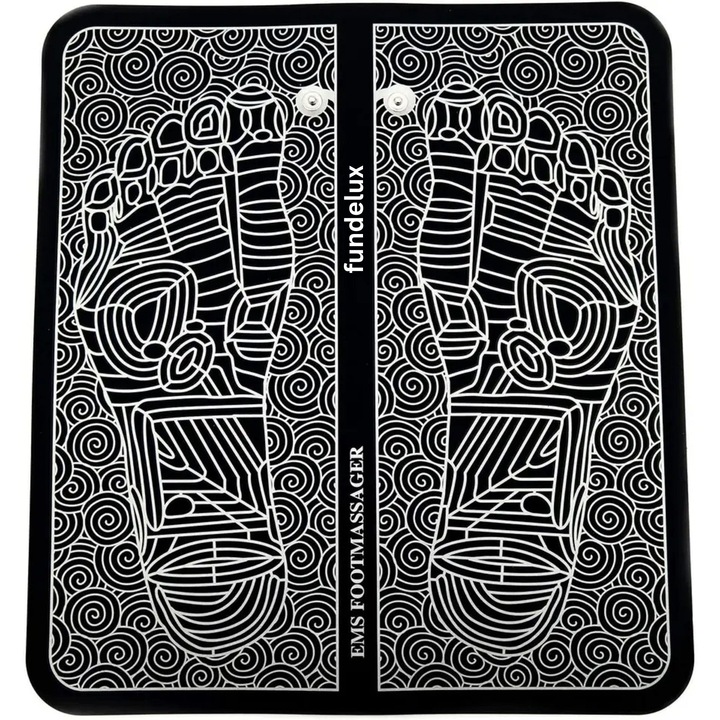 EMS talpmasszírozó elektrostimulációval a keringés javítására, Hordozható, USB, Fekete