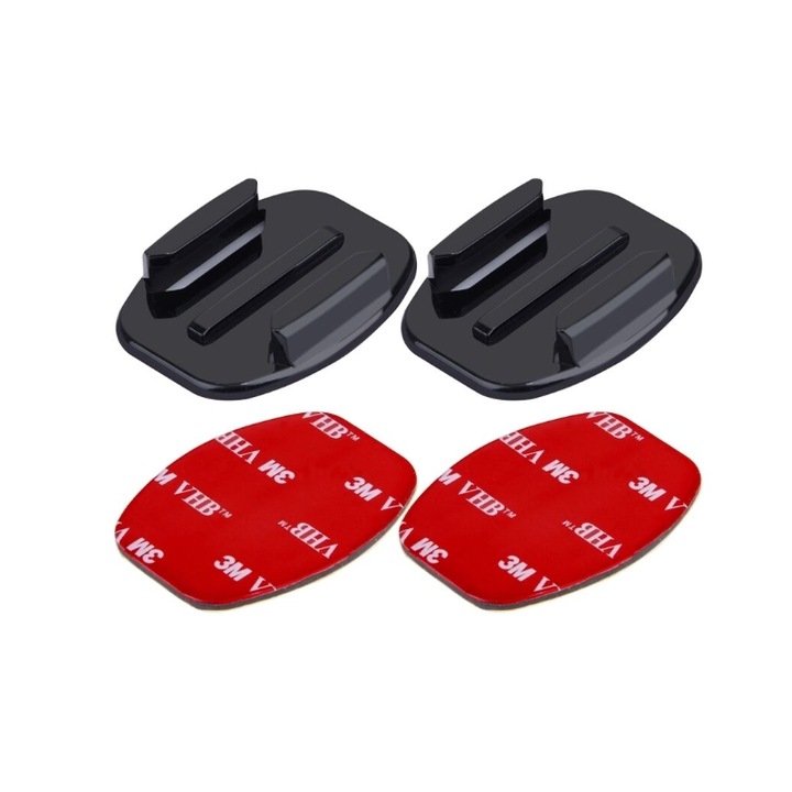 Закопчаване с 3M бързозалепваща лента права 4 комплекта (за права повърхност) за спортни камери GoPro Hero Session Mini Max Mini, DJI