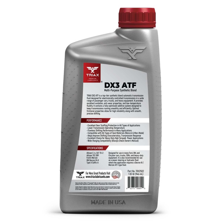 Ulei Transmisie Automata DEX III/Mercon Triax DX3 ATF, 946mL