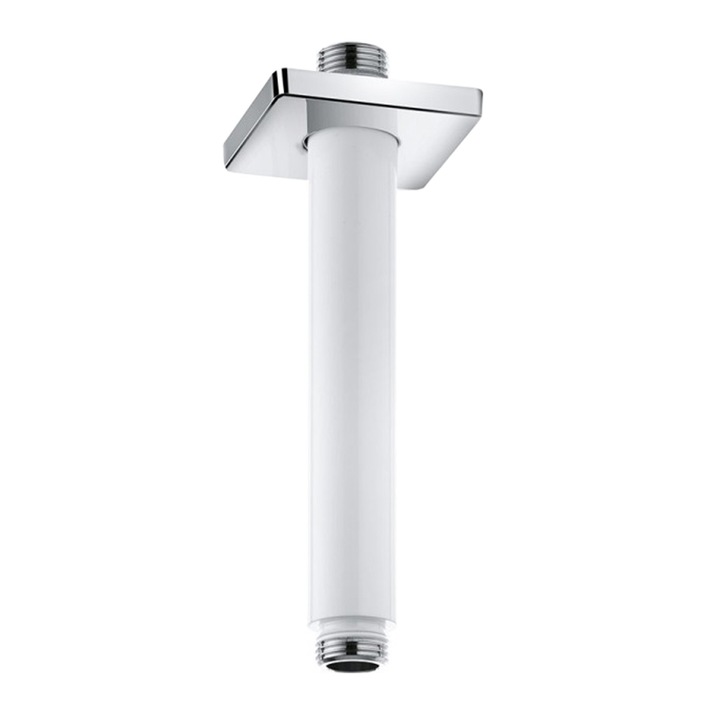 Brat dus KLUDI A-QA, alb/crom, montare pe tavan, rozeta patrata, 150mm