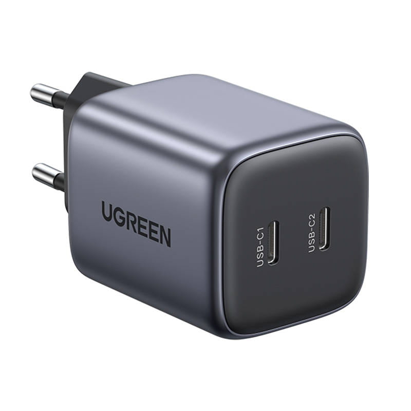 Chargeur Ugreen 2x USB Type C 66W Power Delivery 3.0 Quick Charge 4.0+ noir  (CD216) - ✓