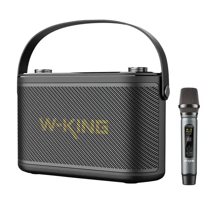 Boxa portabila Wireless Bluetooth 5.0, W-King H10 S 80W, Raza actiune 10 m, Negru
