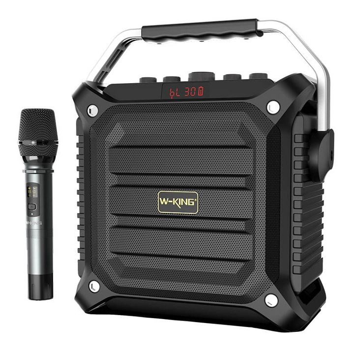 Boxa portabila, W-KING, Bluetooth, K3H 100W, Negru
