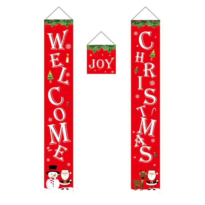 Karácsonyi veranda díszek, GelldG, 180 cm, piros