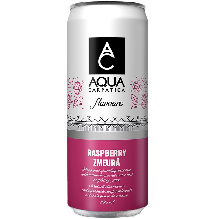 Apa minerala cu aroma de zmeura 4x0.33l