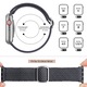 Set 2 curele smartwatch, SAFEMORE, Nylon, Compatibil cu Apple Watch 1/2/3/4/5/6/7/8/SE/Ultra, Display 42/44/45/49mm, Albastru & Violet