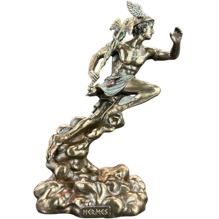 Figurina, Hermes Alergand cu Bagheta, din Rasina, WU77310A4
