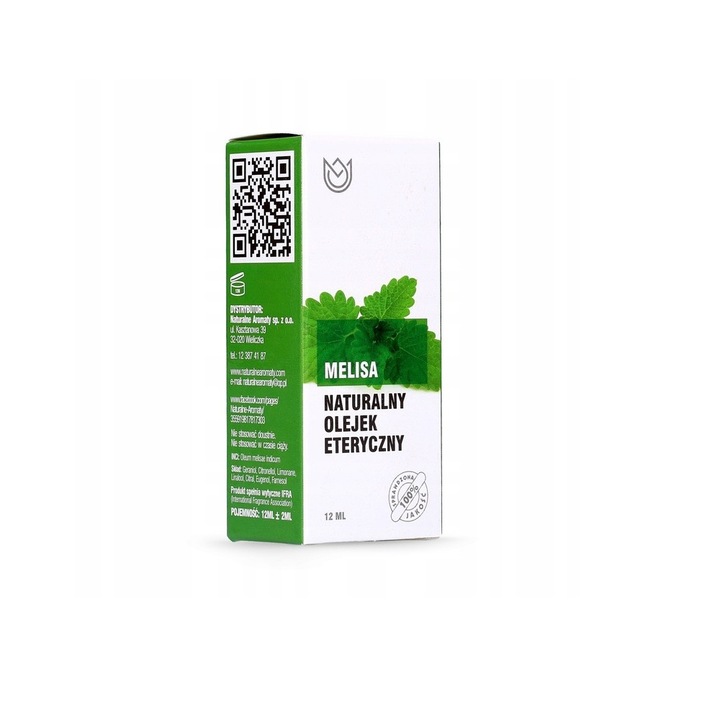 Ulei esential, Melissa, Naturalne Aromaty, 12ml