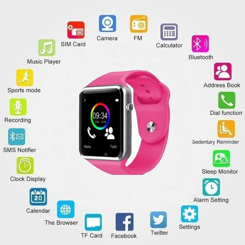 Smartwatch a1 online rosado