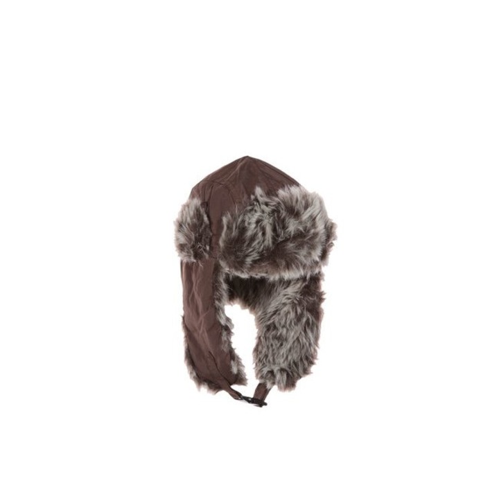 Caciula fas pentru fetite, blanita, maro, Hello Kitty, Maro