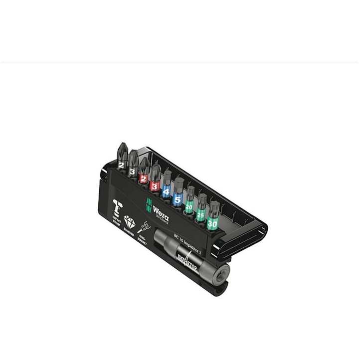 Set biti de Impact, Bit-Check 10 Impaktor 1,10 bucati, Wera