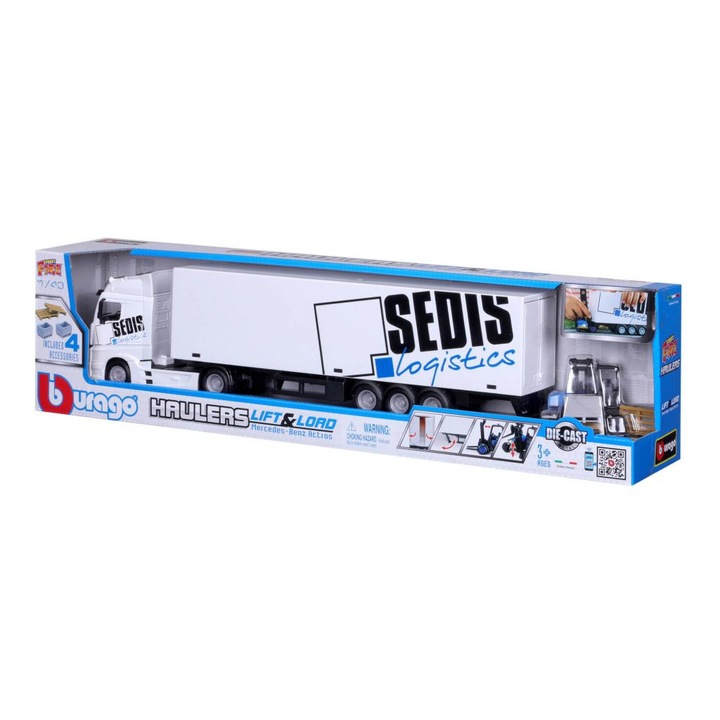 Bburago 3314713 Bburago 1 /43 - teherautó és targonca