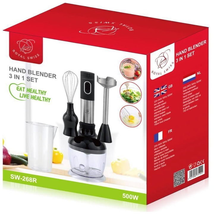 Függőleges gyümölcscentrifuga keverő tállal 500W rozsdamentes acél RS-SW-268R