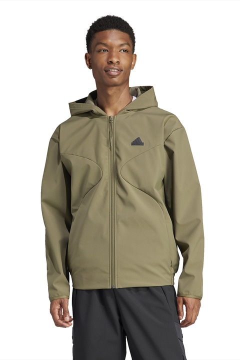 adidas Sportswear, Яке City Escape с цип, Зелени аспержи, L