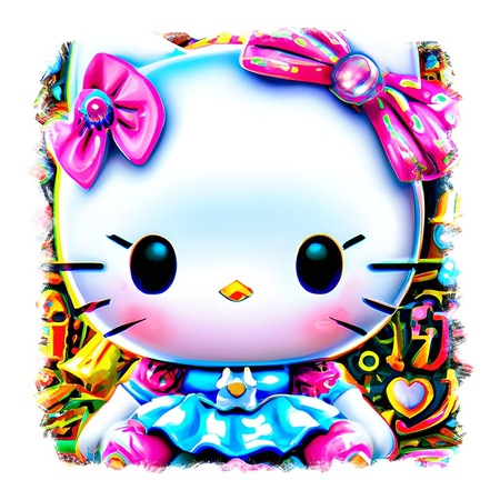 Sticker decorativ Hello Kitty, Roz, 55 cm, 11453ST - eMAG.ro