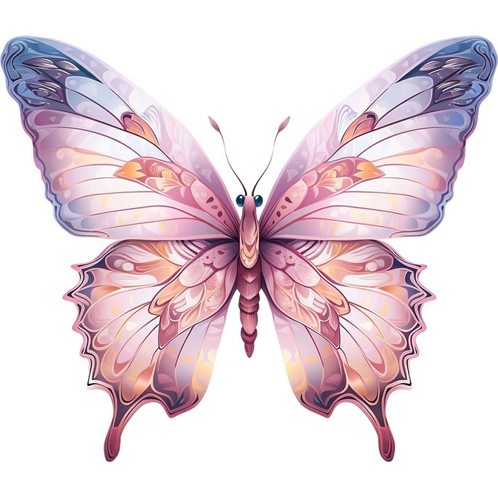 Sticker decorativ, Fluture, Roz, 70 cm, 8229ST-1