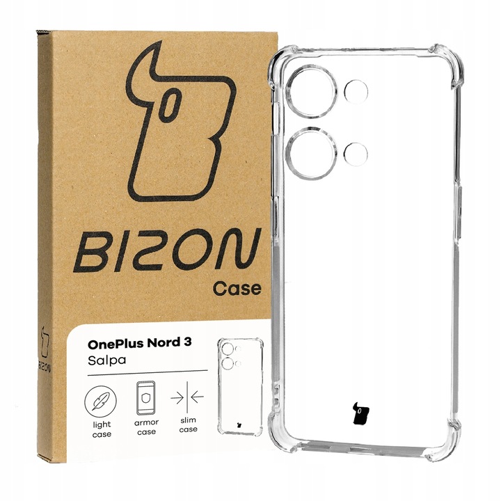 Протектор Bizon, за OnePlus Nord 3, Термопластичен полиуретан, Прозрачен