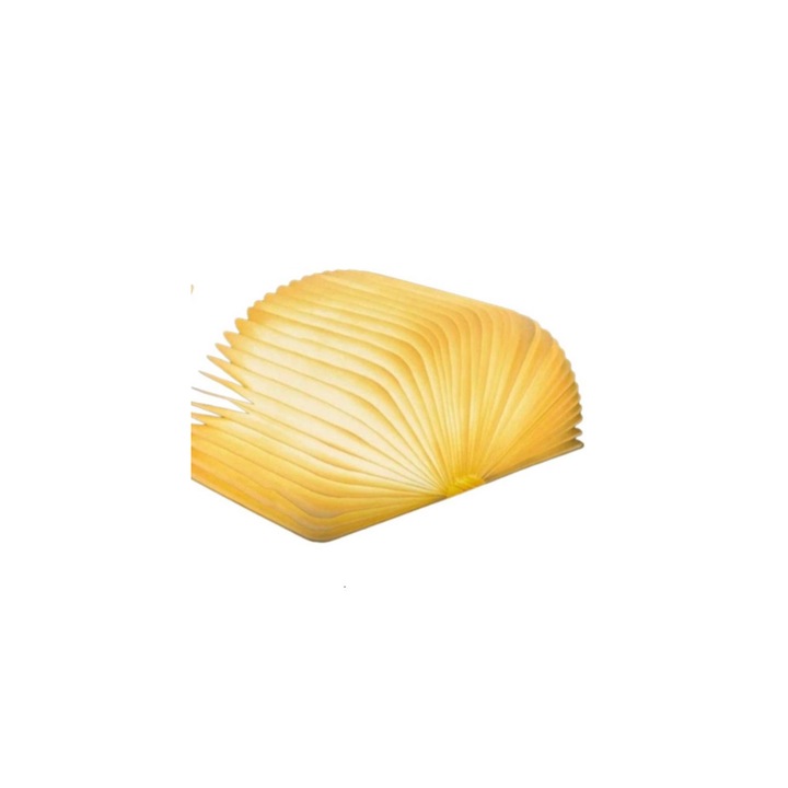 Lampa LED tip carte, accesoriu decorativ, lemn, maro, 14 cm x 11.5 cm