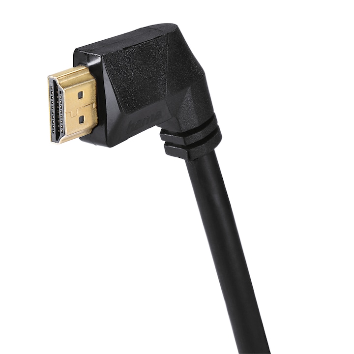 Cablu Hama High Speed HDMI, plug - plug, 90 grade, Ethernet, gold-plated, 1.5 m