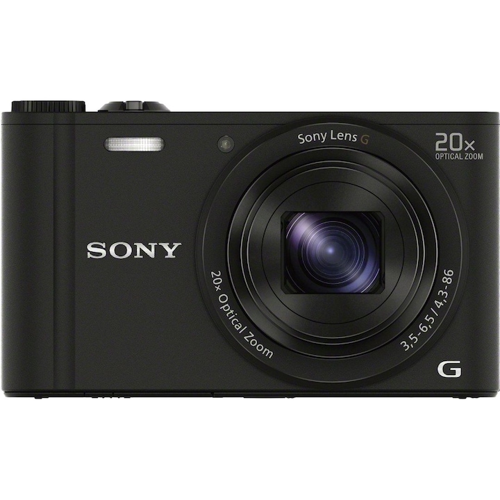 Sony Cyber-Shot DSC-WX350 digitális fényképezőgép, 18 MP, Wi-Fi, Fekete
