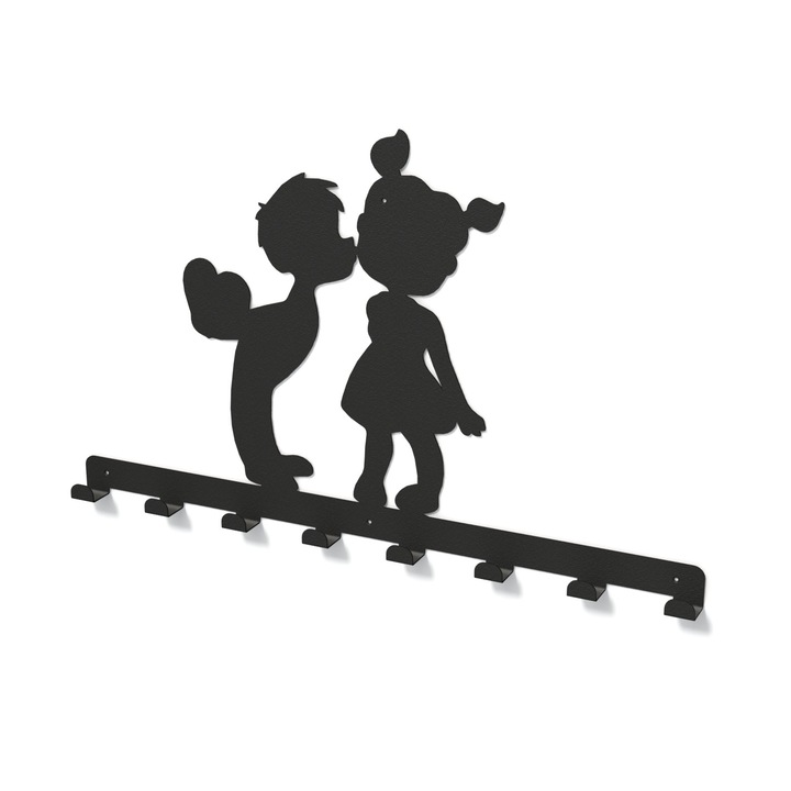 Cuier metalic IUBIRE IN COPILARIE -model 3199 Negru