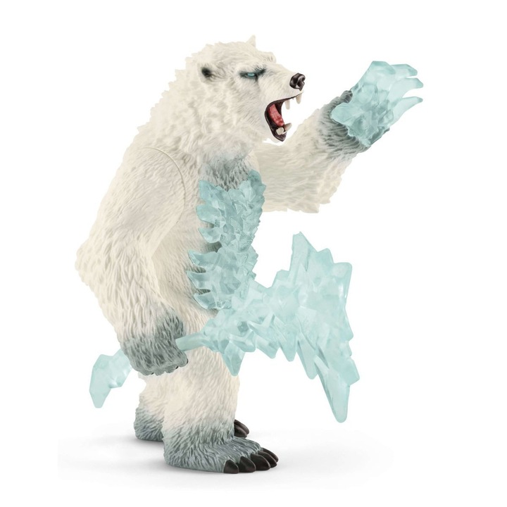 Figura de actiune Blizzard Bear din seria Creaturi Schleich Eldrador 12.5cm x 10 cm x 9cm - creatura mitica monstru de gheata pentru copii