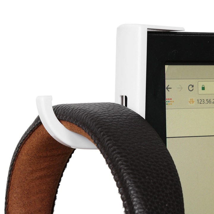 PadForce monitorállvány fülre illeszkedő, fülre illeszkedő, csúszásgátló fejhallgatókhoz ragasztószalaggal - fehér