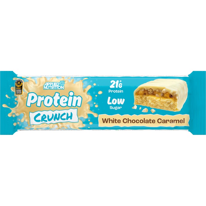 Протеиново блокче Applied Nutrition, Protein Crunch, 60 g, бял шоколад - карамел