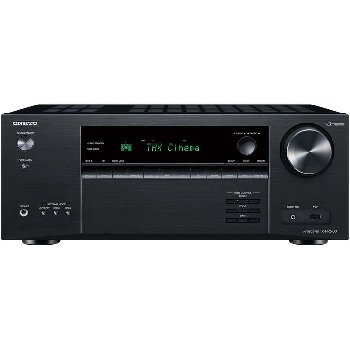 Onkyo TX-NR6100 vevőegység, 100W, 7 csatorna, 8K, Dolby Atmos, IMAX, THX, Wi-Fi, Bluetooth, Fekete