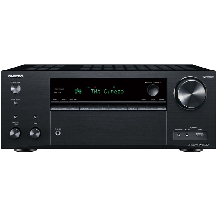 Onkyo TX-NR7100 vevőegység, 100W, 9 csatorna, 8K, Dolby Atmos, IMAX, THX, Wi-Fi, Bluetooth, Fekete