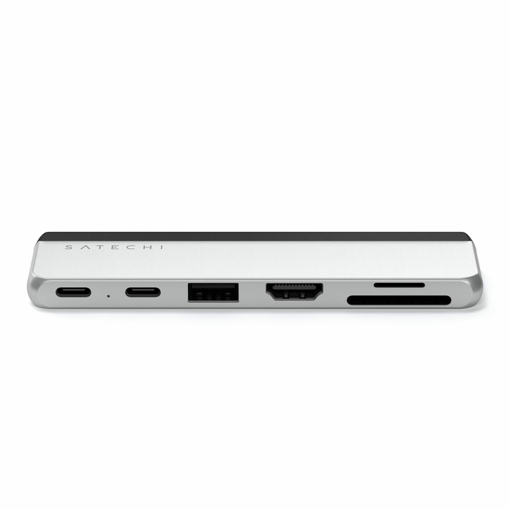 Satechi Dual USB-C hub Surface Pro 9-hez, ezüst