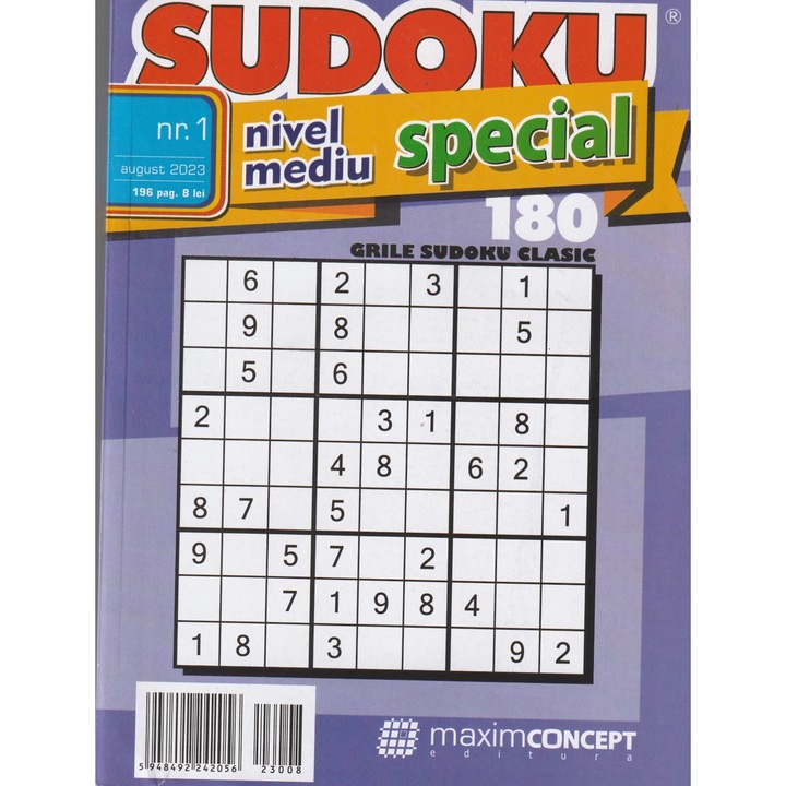 Sudoku nivel mediu special 1, editura Maxim
