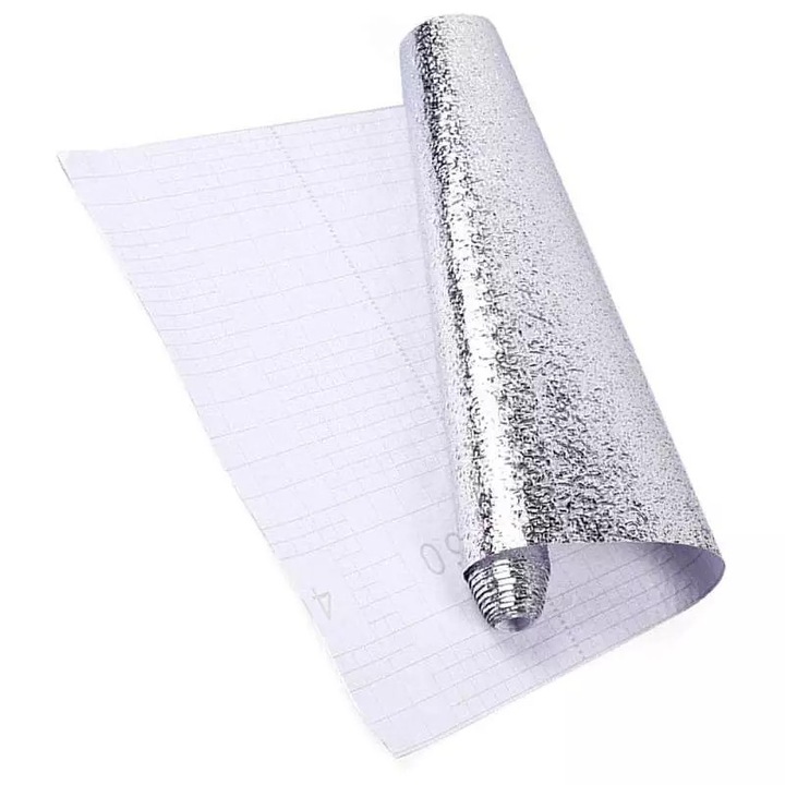 Autocolant Bucatarie SIKS, Usor de Curatat, Design Tip Aluminiu Rezistent, PVC, 40 x 200 cm