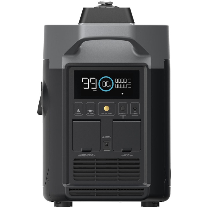 Generator electric EcoFlow Smart Dual Benzina si GPL, 1800W, 1024 Wh, USB-C, USB-A