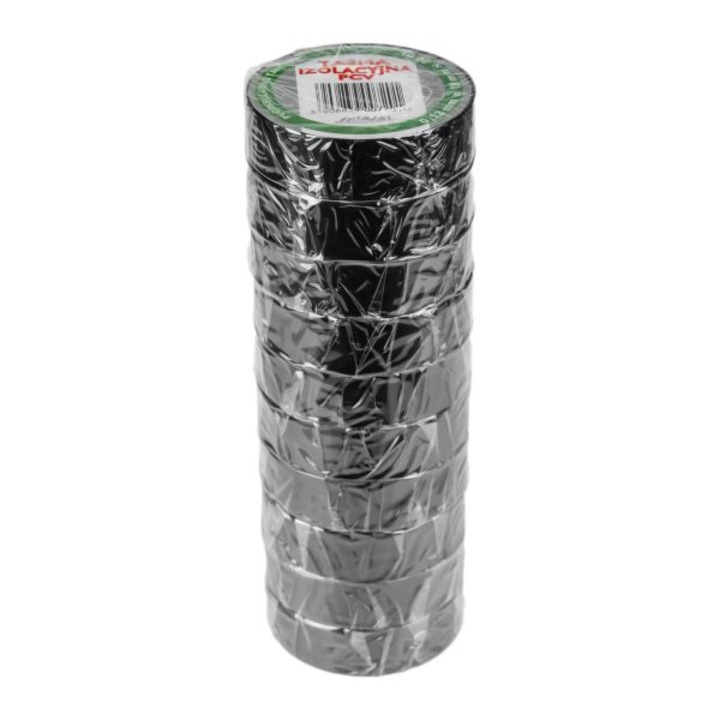 Комплект от 10 броя тиксо, черно, дължина 20м, ширина 19мм