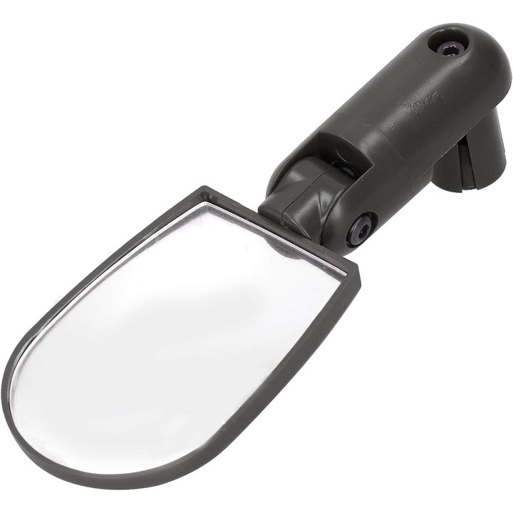 Oglinda pentru bicicleta, montare la capatul ghidonului, rotire 360°, 7.5x5cm, ABS, Negru