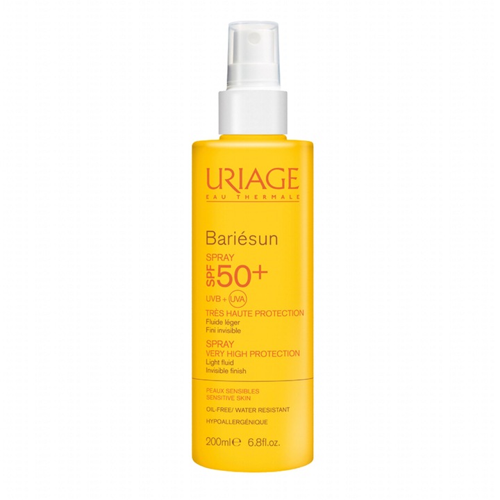 Spray protectie solara SPF50+ Bariesun, 200 ml, Uriage