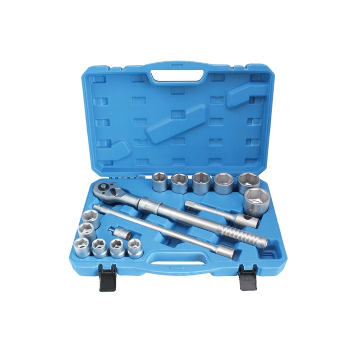 Trusa profesionla de chei tubulare hexagonale, 19-50mm 3/4", 16 piese, Satra