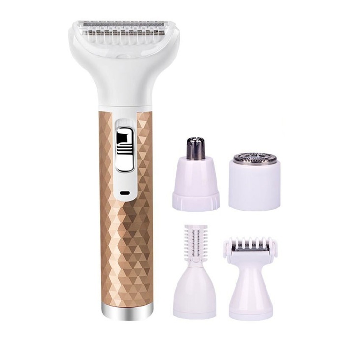 Електрически епилатор Actifan 5 в 1, С включени аксесоари, USB акумулатор, Корпус от алуминий и ABS