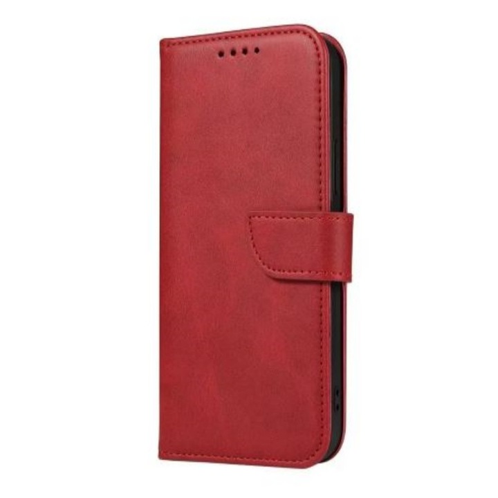 Капак, съвместим с Xiaomi Redmi Note 12 5G, Fancy Book Ecological Leather, Red, Atlas