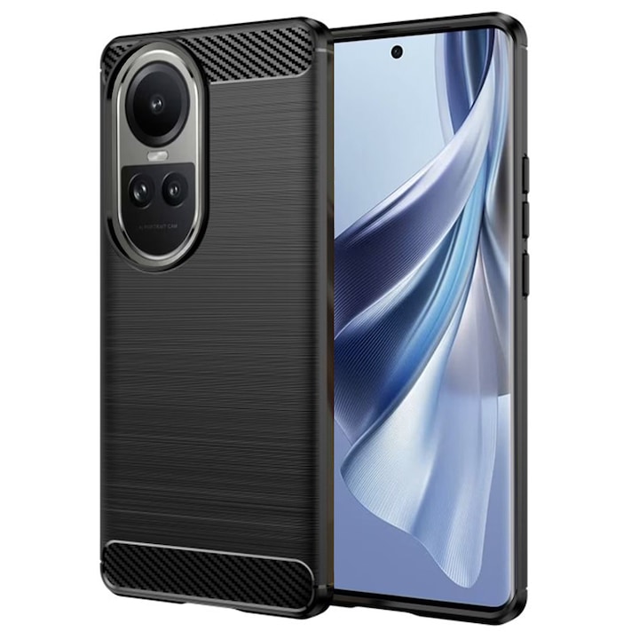 ΠΠ°ΠΏΠ°ΠΊ Π·Π° Oppo Reno10 - Techsuit Carbon Silicone - Π§Π΅ΡΠ΅Π½