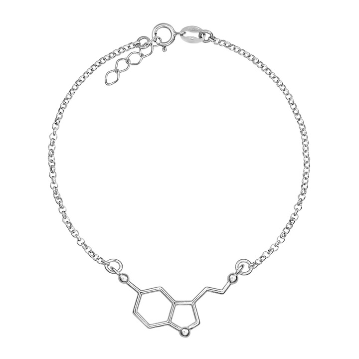 Bratara Argint 925 placat cu rodiu si charm Serotonina