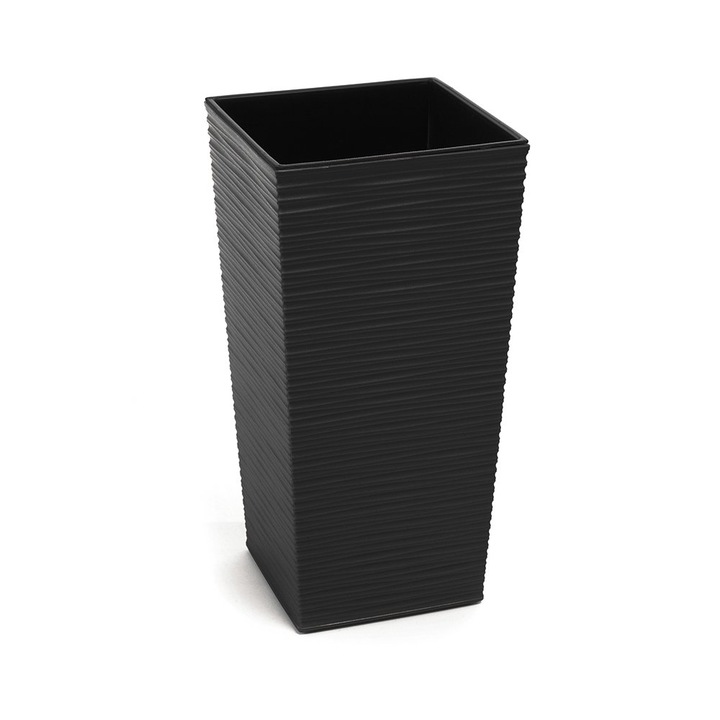 Ghiveci Lamela Finezja Dluto -Set planter- Negru 35 cm