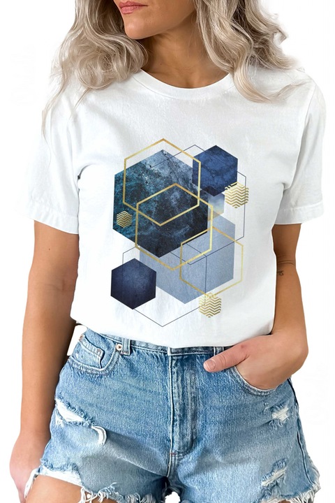 Tricou Blue Shapes 10031