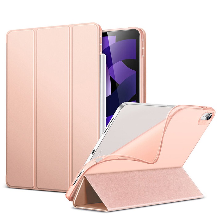 Husa Protectie pentru iPad Air 4 2020/Air 5 2022, Sol Safe, B49, TPU, Golden Rose