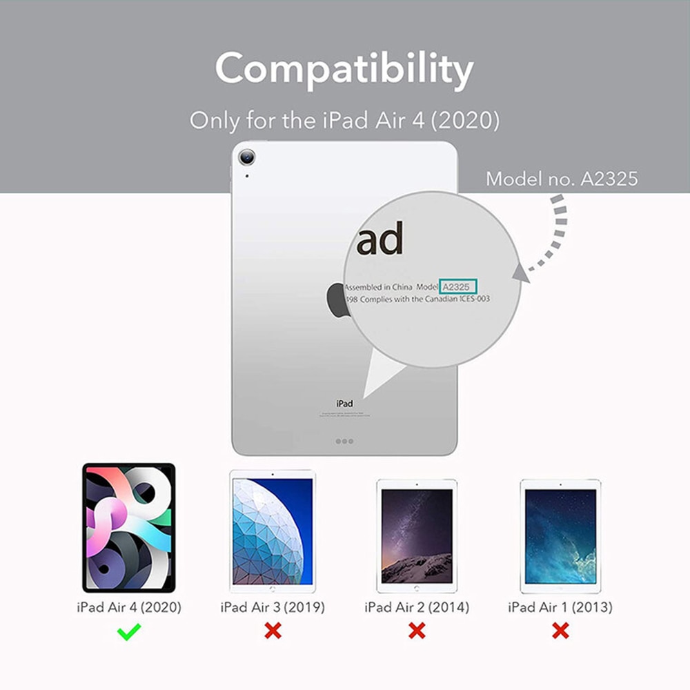 Husa pentru iPad Air 4 2020/Air 5 2022, Rebound Slim, X321, Silver Gray