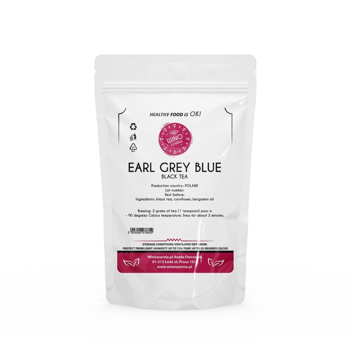 Ceai Earl Grey Albastru, Winoszarnia, 500g, negru albastru