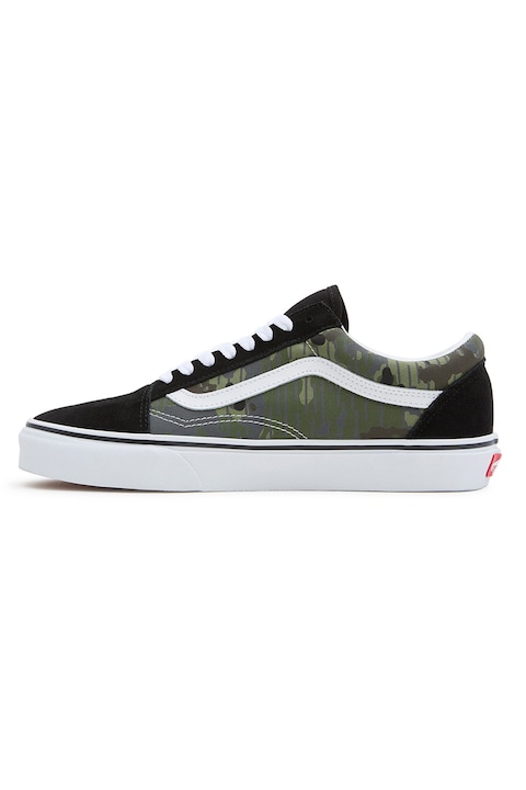 Vans, Old Skool sneaker nyersbőr részletekkel, Fehér/Zöld/Fekete