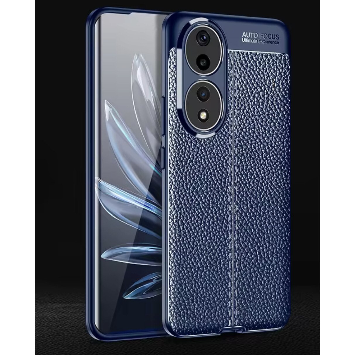 Husa Premium Antisoc model tip Piele AutoFocus, compatibila cu Honor 90 / Albastru