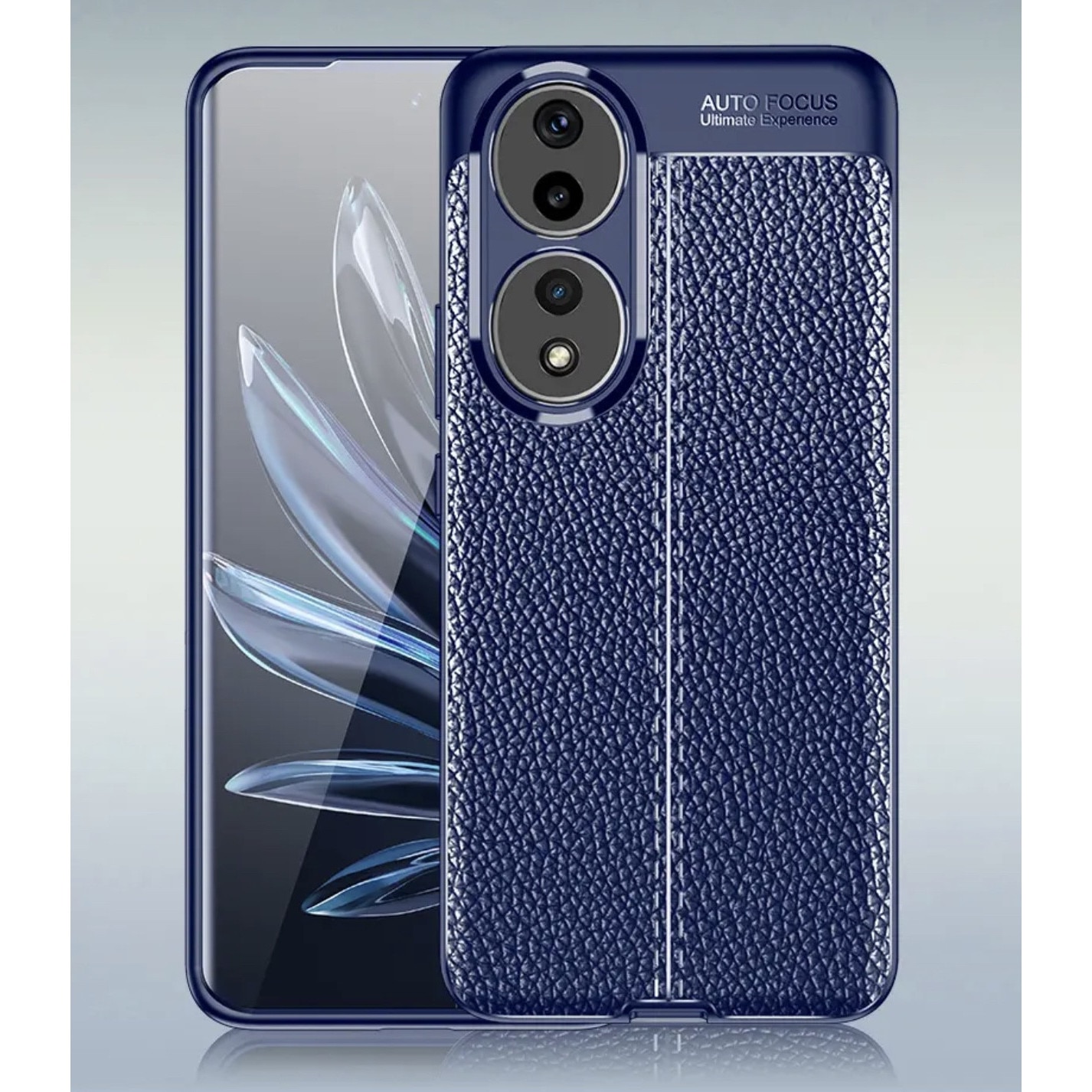 Husa Premium Antisoc model tip Piele AutoFocus, compatibila cu Honor 90 / Albastru